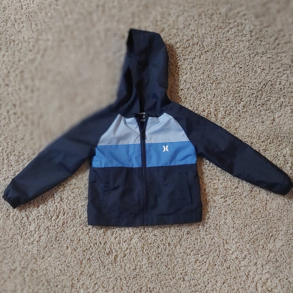 Hurley Kids Raincoat - Navy and Light Blue